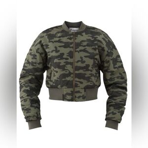 Women’s No Boundaries Camouflage Bomber Jacket